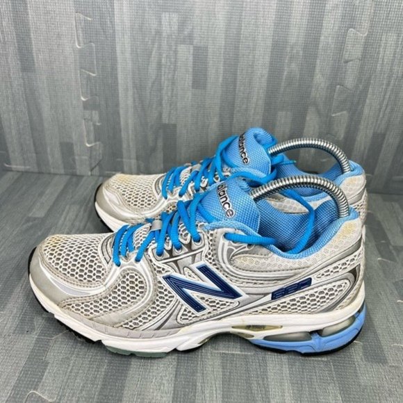 New Balance Shoes - New Balance 860 Road Running Shoe Gray/Blue Women Size 8.5 Narrow